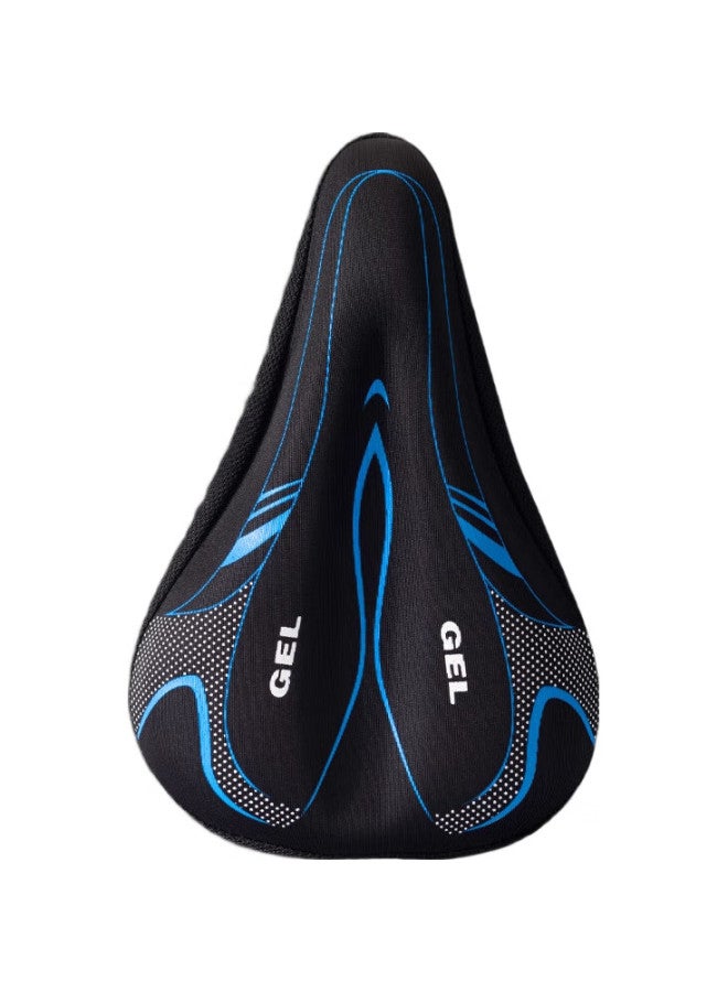 SolarStorm Bicycle Seat Cover, Thickened Silicone Foam Saddle Cover, Mountain Bike And Exercise Bike Seat Cover, Black And Blue - Image 1