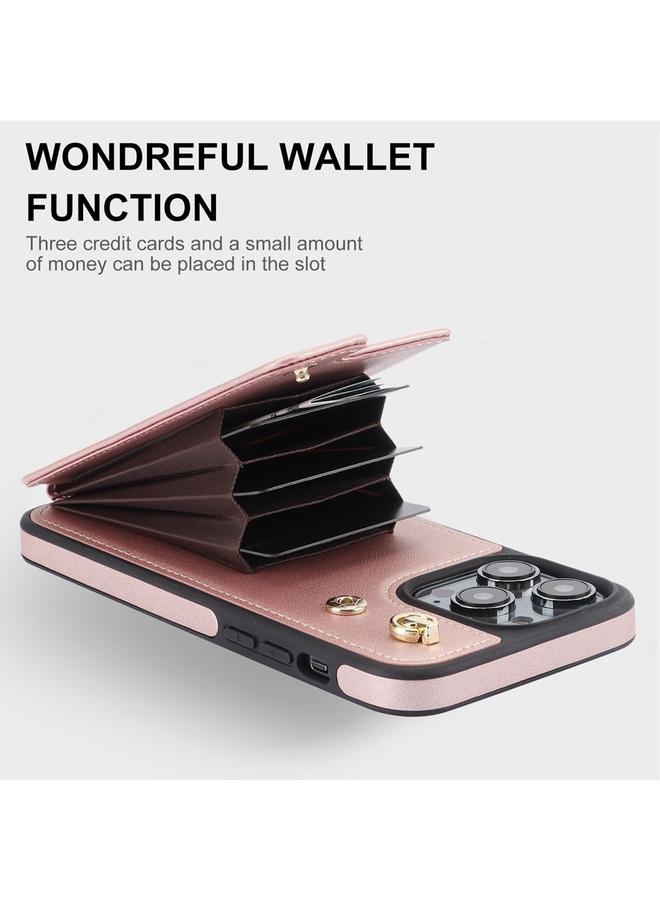 Zaboon Case For iPhone 12 Pro Max YM005 Skin Feel Card Bag Phone Case with Long Lanyard - Image 3