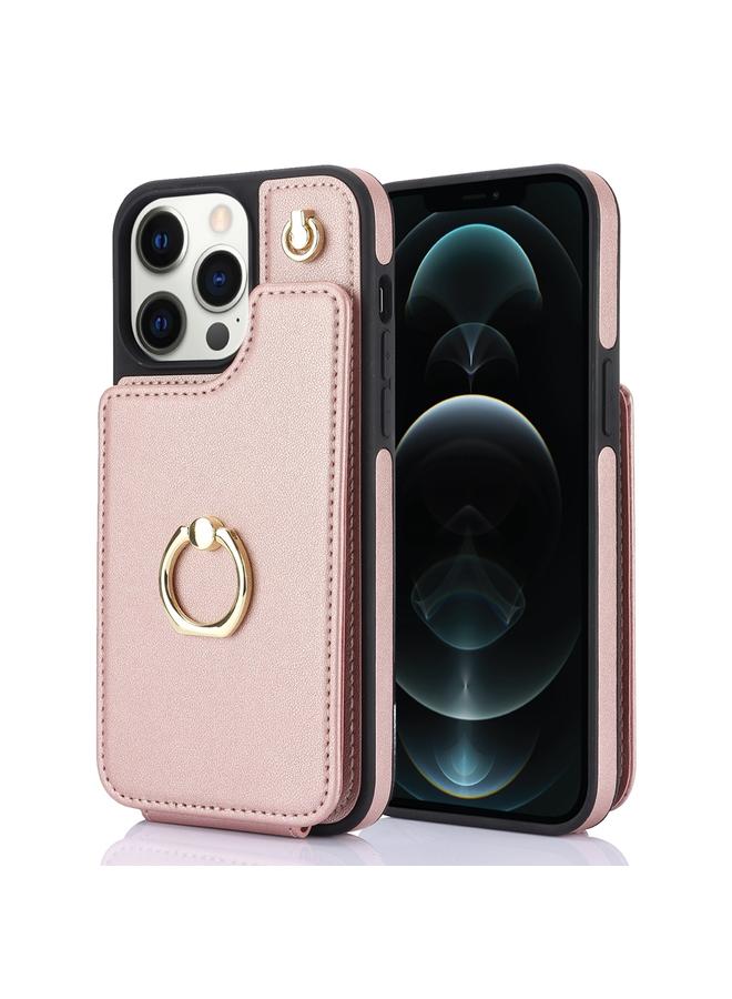 Zaboon Case For iPhone 12 Pro Max YM005 Skin Feel Card Bag Phone Case with Long Lanyard - Image 1