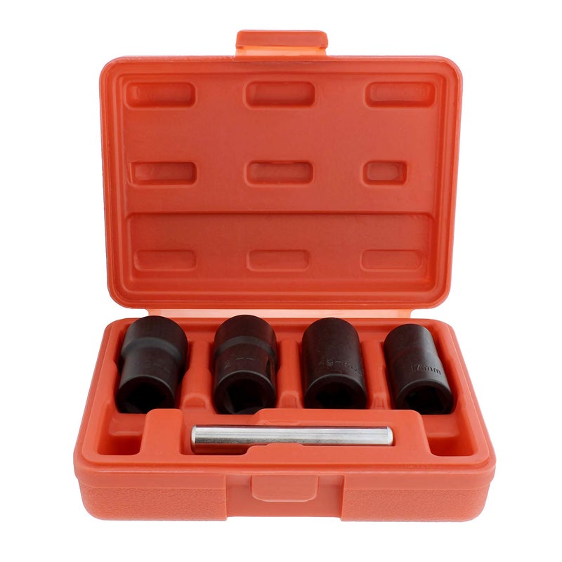 ABN Twist Socket Set Lug Nut Remover Extractor Tool - 5 Piece Metric Bolt and Lug Nut Extractor Socket Tools - Image 3
