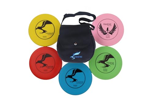 Kestrel Disc Golf Starter Set Includes 2 Drivers 2 Midrange 1 Disc Golf Putter 5 Discs Blue Carrying Bag Beginner Frisbee Golf Set A Complete Disc Golf Kit to Get The Whole Family Involved - Image 1