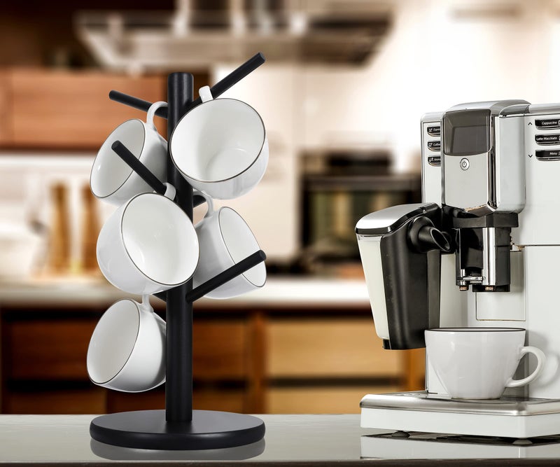 MyLifeUNIT Mug Holder Tree, Coffee Cup Holder with 6 Hooks (Black) - Image 2