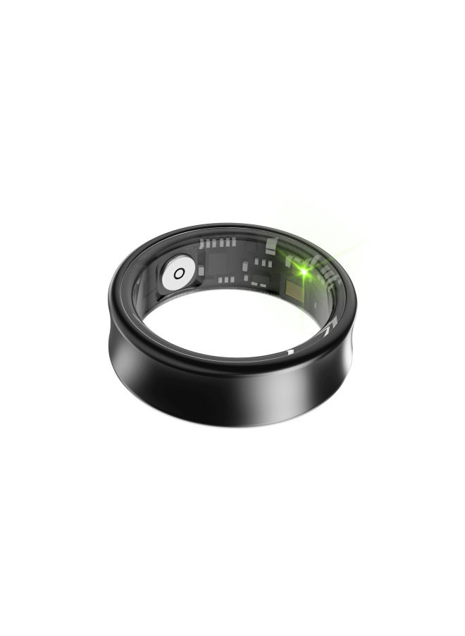 Generic Suitable For Smart Ring SR05 Heart Rate Blood Oxygen Sleep Pressure Exercise Monitoring Multi-functional Black Technology Smart Ring-Color:Bright Silver#8 (inner Diameter 18.2mm) + Charging Compartment  - Image 4