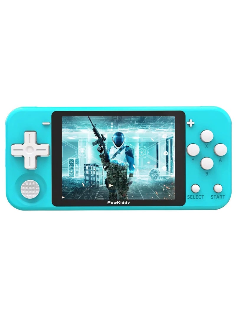 POWKIDDY Q90 Portable Game Console, Open Source Linux System, Vibration Motor, 1100 Games, Compatible with Various Simulators  64G (Blue) - Image 1
