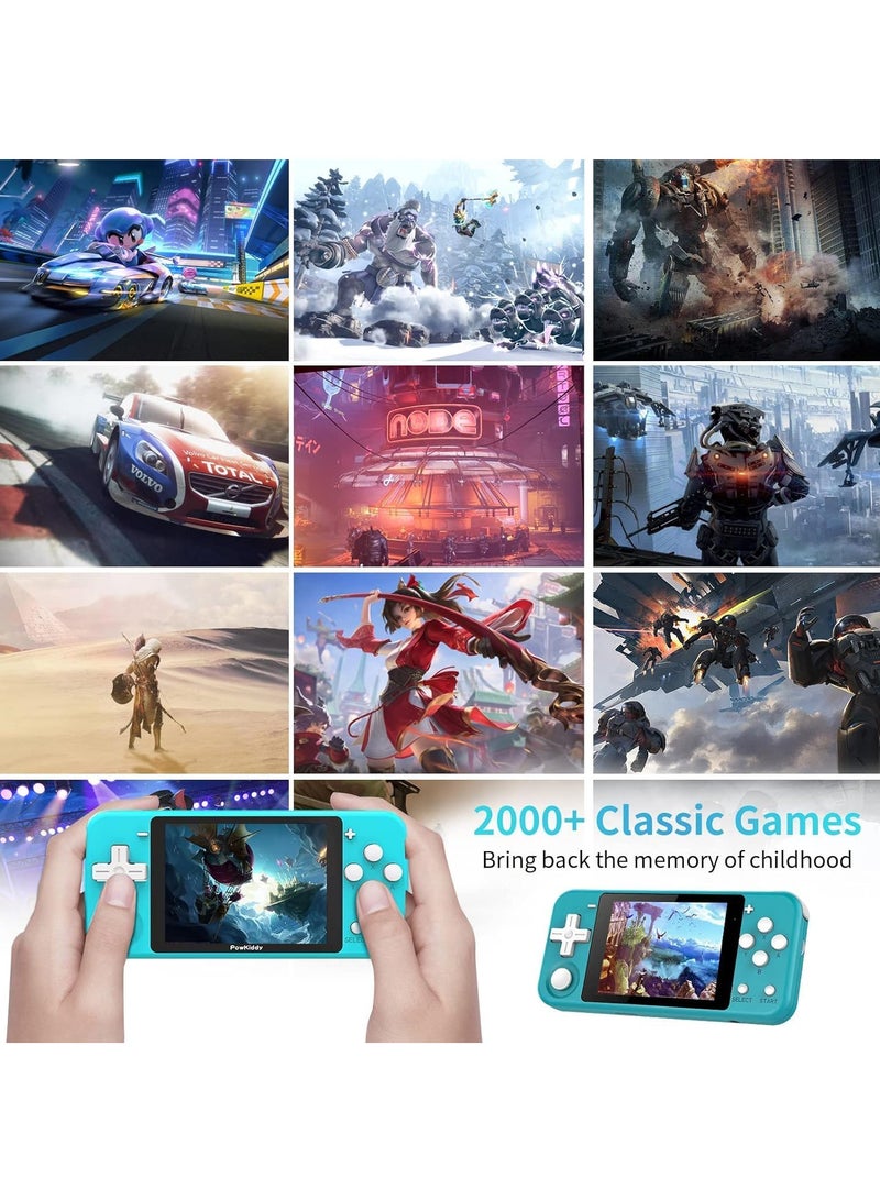 POWKIDDY Q90 Portable Game Console, Open Source Linux System, Vibration Motor, 1100 Games, Compatible with Various Simulators  64G (Blue) - Image 3