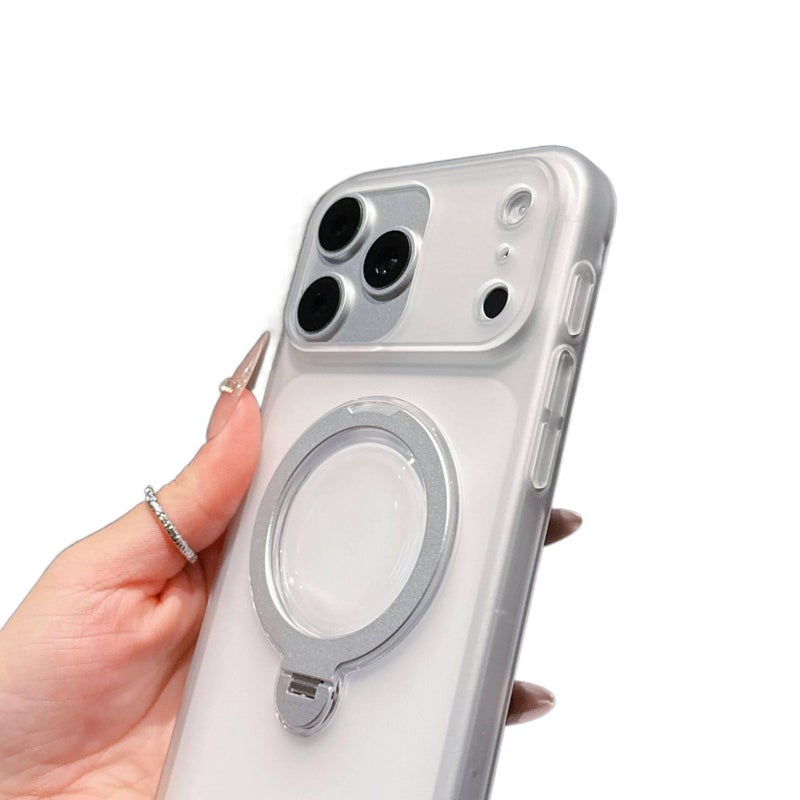 غطاء MagSafe بPC لـ iPhone 14 / 14 Plus / 14 Pro / 14 Pro Max باللون أسود مغناطيسي بوظيفة حامل مع حامل قابل للطي ومغناطيس قوي مع ملمس غير لامع مع ملمس ناعم للاستخدام اليومي - Image 4