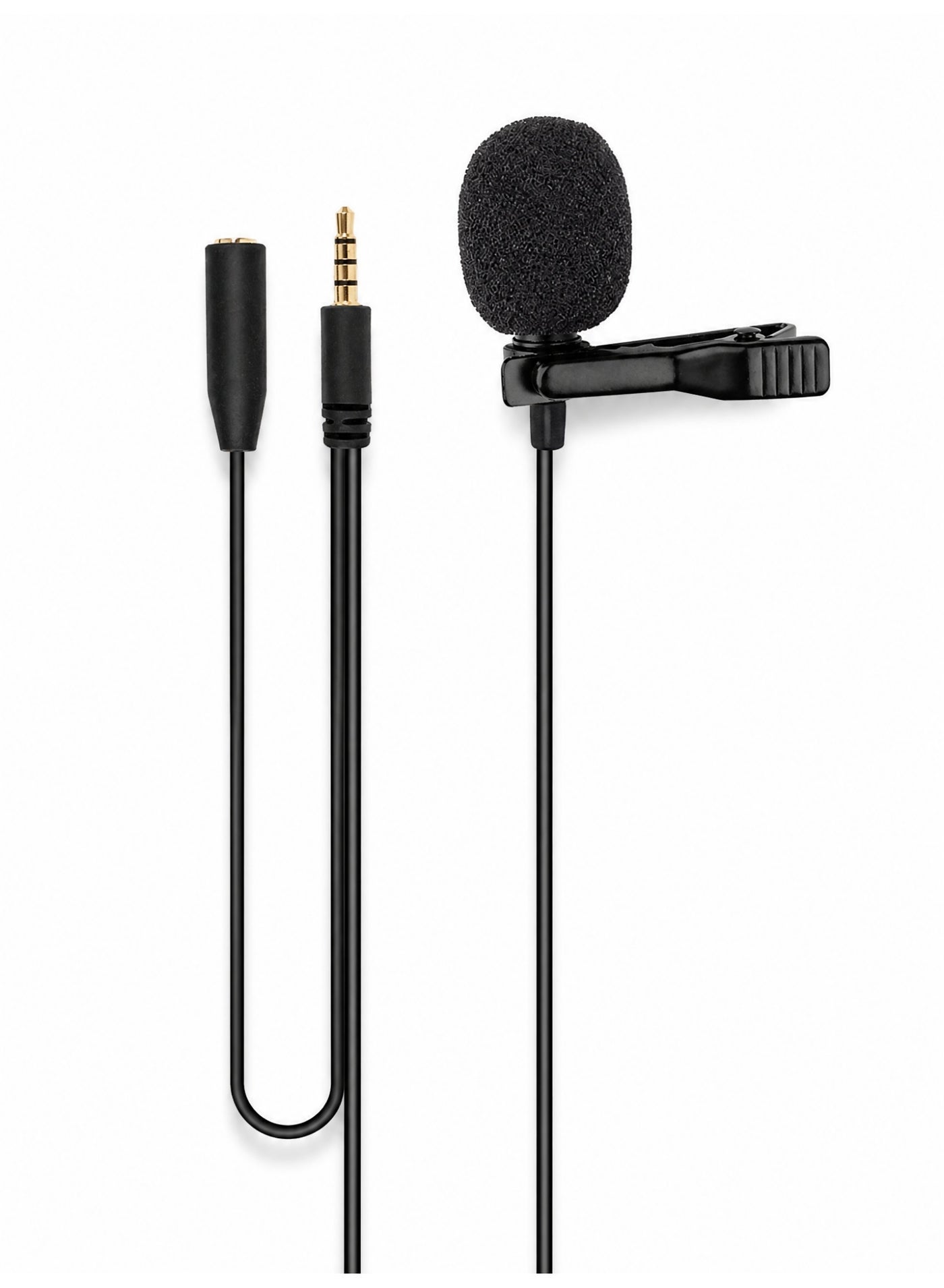 Lavalier Lapel Microphone 3.5mm Compatible with Phone Laptop Live Streaming Recording Mic Works with Headphones for Video Shooting Conference Calls Online Courses