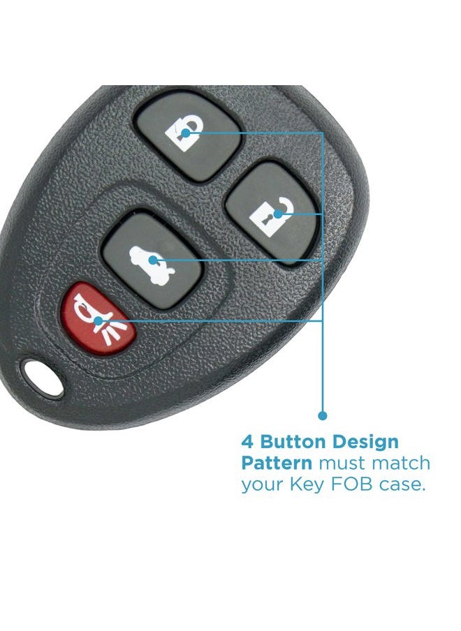 Keyless2Go Replacement for New Shell Case and 4 Button Pad for Remote Key Fob with FCC OUC60270 - Shell ONLY  - Image 2