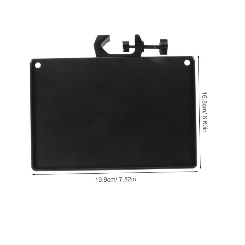Black Plastic Microphone Stand Tray with Sound Card Slot for Recording Studio Accessories - Image 3