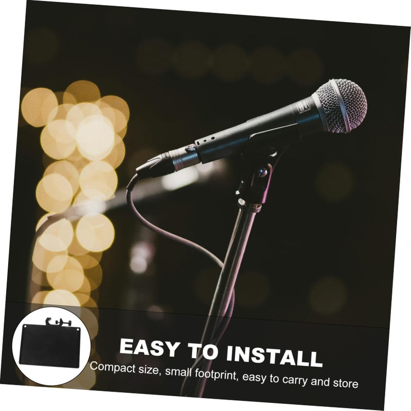 Black Plastic Microphone Stand Tray with Sound Card Slot for Recording Studio Accessories - Image 4