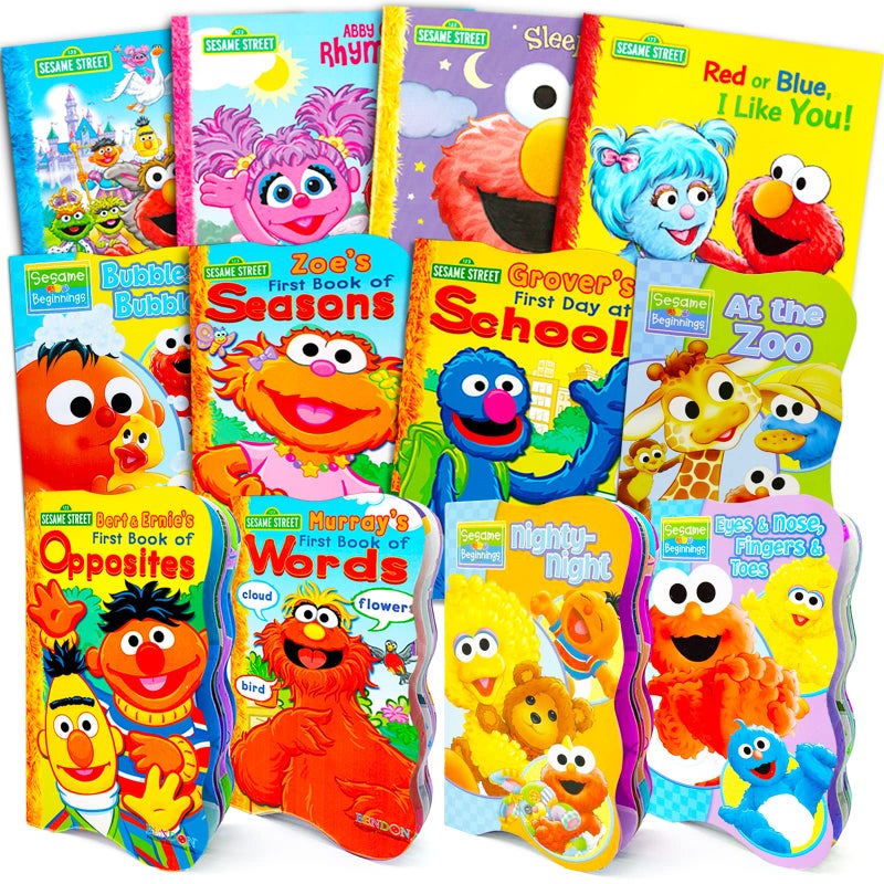 Crenstone Sesame Street Board Books Ultimate Bundle Set for Kids, Toddlers - Pack of 12 Sesame Street Early Reader Board Books | Early Learning Books for Babies - Image 1