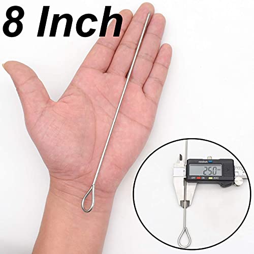 HONSHEN 30pcs Barbecue Skewers, Stainless Steel Turkey Lacers Metal Skewers for BBQ Grill,Shish Kebab Kabob Skewers,6Inch 15pcs + 8Inch 15pcs(Barbecue Skewers 6inch+8inch) - Image 5