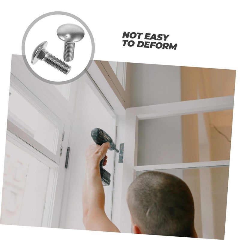 30 قطعة من مسامير العربة الفولاذية المقاومة للصدأ ذات الرقبة المربعة والمثبتات الثقيلة المقاومة للتآكل - Image 4