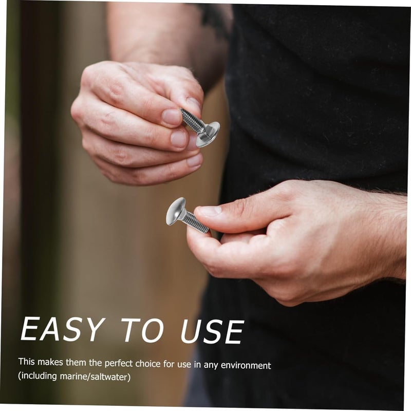 30 قطعة من مسامير العربة الفولاذية المقاومة للصدأ ذات الرقبة المربعة والمثبتات الثقيلة المقاومة للتآكل - Image 3