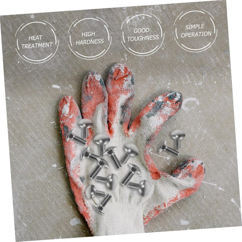 30 قطعة من مسامير العربة الفولاذية المقاومة للصدأ ذات الرقبة المربعة والمثبتات الثقيلة المقاومة للتآكل - Image 5