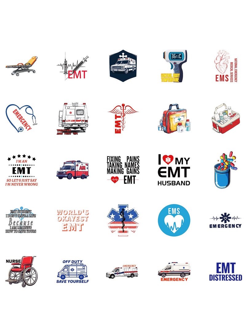 Medical Theme Stickers 50 Pack Vinyl Laptop Stickers Waterproof Stickers for Water Bottles Graffiti Stickers Pack for Teens Girls Kids Adults - Image 3