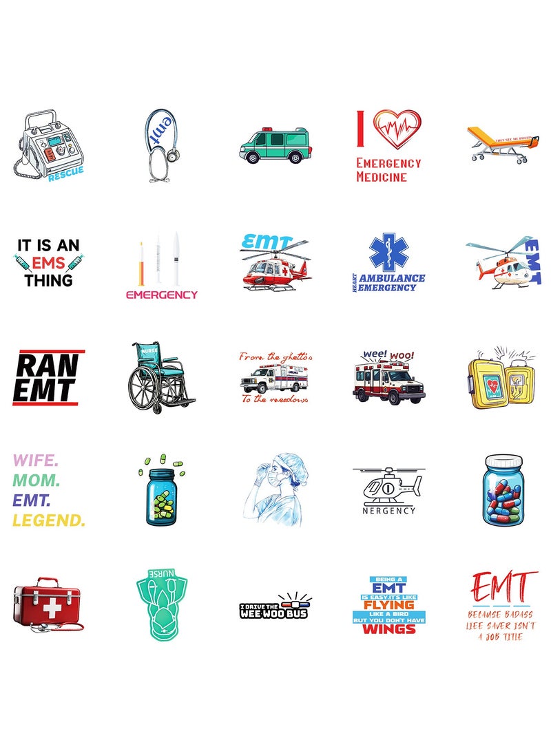 Medical Theme Stickers 50 Pack Vinyl Laptop Stickers Waterproof Stickers for Water Bottles Graffiti Stickers Pack for Teens Girls Kids Adults - Image 2