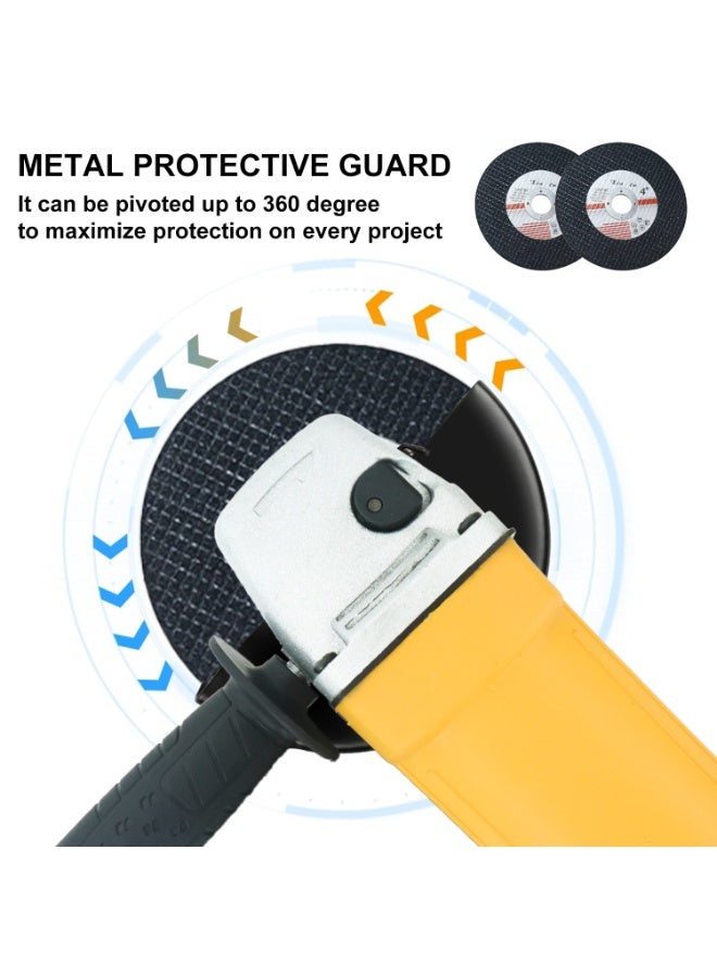 ELIKLIV 115mm Electric Angle Grinder Kit with Multiple Accessories (Cut, Grind, Polish),  Ideal for Various Metal and Wood Projects - Image 4