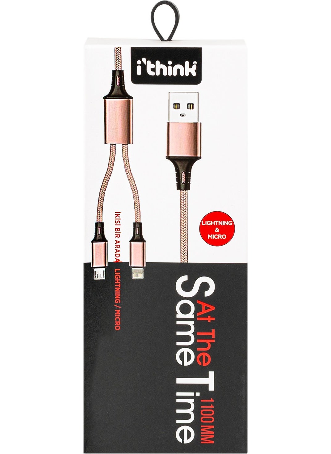 ithink KC86 Micro Lightning Gold Cable 2in1  - Image 1