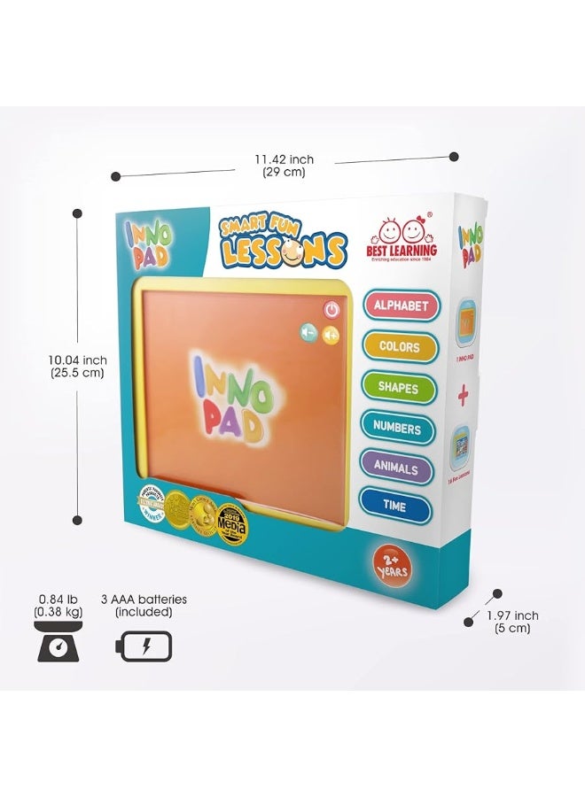 BEST LEARNING INNO PAD Smart Fun Lessons - Educational Tablet Toy to Learn Alphabet, Numbers, Colors, Shapes, Animals, Transportation for Toddlers Ages 2 to 5 Years Old | Boy or Girl Birthday Gift - Image 5