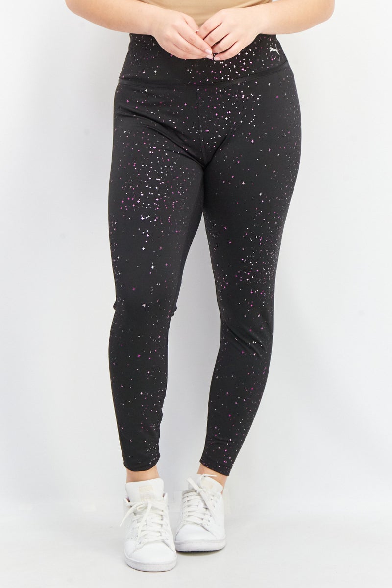 PUMA Women Sportswear Fit Brand Logo Training Tights, Black - Image 1