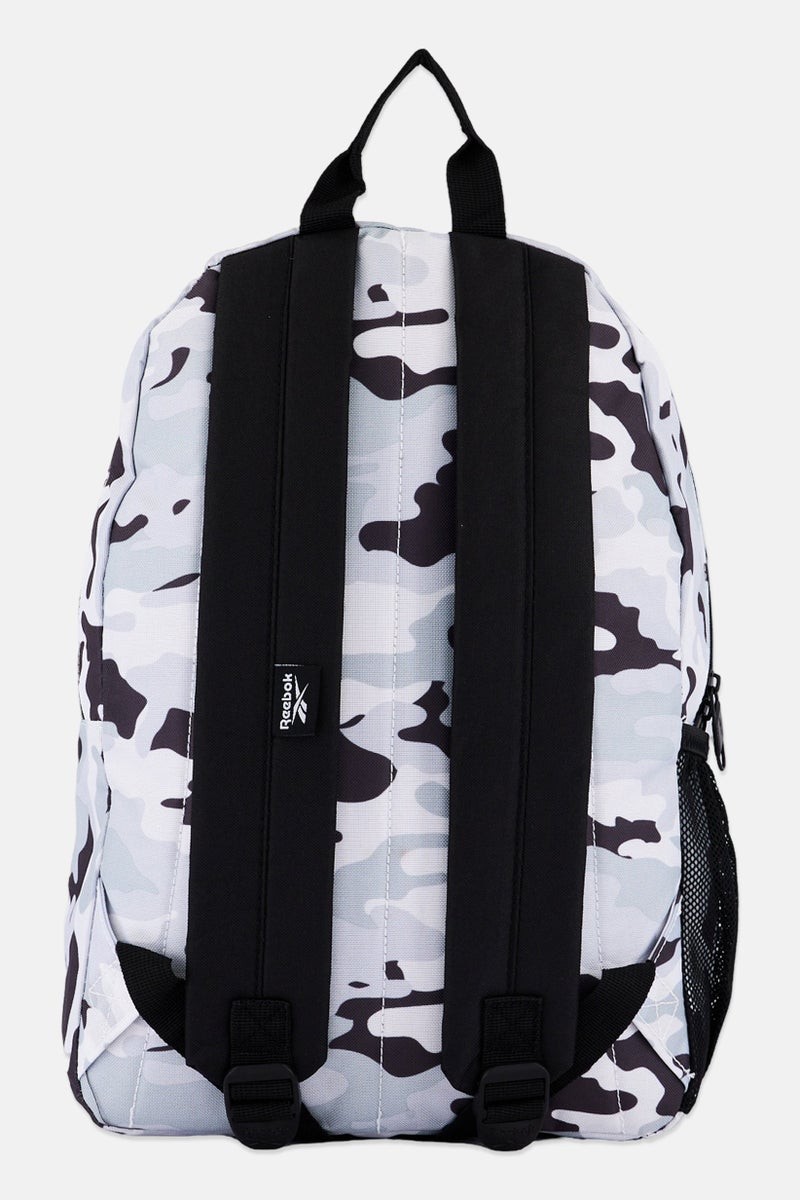Reebok Men Brand Logo Backpack 41 H x 28 L x 12 W cm, Black/Grey  - Image 2