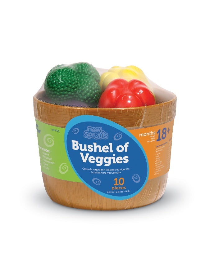 ليرننج ريسورسز مجموعة خضراوات نيو سبراوتس من Learning Resources، مجموعة طعام تظاهري ناعم للأطفال الصغار، 9 قطع خضراوات ملونة للعب الأدوار المبكر، وتنمية اللغة وتناول الطعام الصحي، للأعمار من 18 شهرًا فما فوق - Image 1