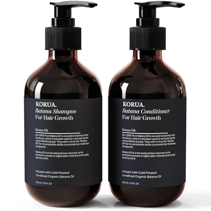 KORUA Batana Oil Shampoo and Conditioner for Hair Growth and Healthy Hair - Image 1