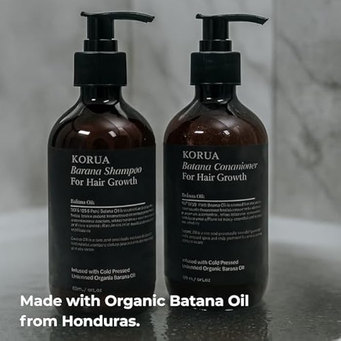 KORUA Batana Oil Shampoo and Conditioner for Hair Growth and Healthy Hair - Image 2