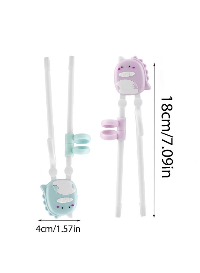 CMGTYYD. زوجان من عيدان تناول الطعام للأطفال، عيدان طعام على شكل ديناصورات، تُمكّن الأطفال من إتقان استخدام عيدان الطعام بسرعة، وهي مناسبة للمبتدئين. - Image 4