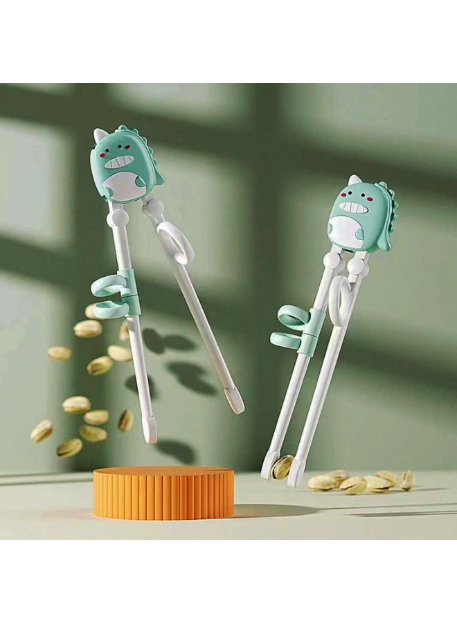 CMGTYYD. زوجان من عيدان تناول الطعام للأطفال، عيدان طعام على شكل ديناصورات، تُمكّن الأطفال من إتقان استخدام عيدان الطعام بسرعة، وهي مناسبة للمبتدئين. - Image 3