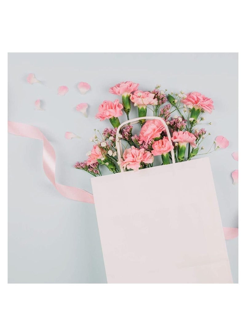 Kraft Paper Bag White Twisted Handle 20x27x10 cm Paper Party Bags Hen Party Bags Kraft Paper Bag Bride Birthday Gift Bag Wedding Celebrations Bags for Party Favour - 12 Pieces. - Image 4