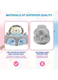 Generic Baby Support Seat Sofa,Cartoon Cute Infant Sofa,Baby Learning Sitting Chairs with Cushion Plush Seats, Baby Sit Up Chair Back Head Protector Baby Bouncer Infants Floor Seats  - Image 5