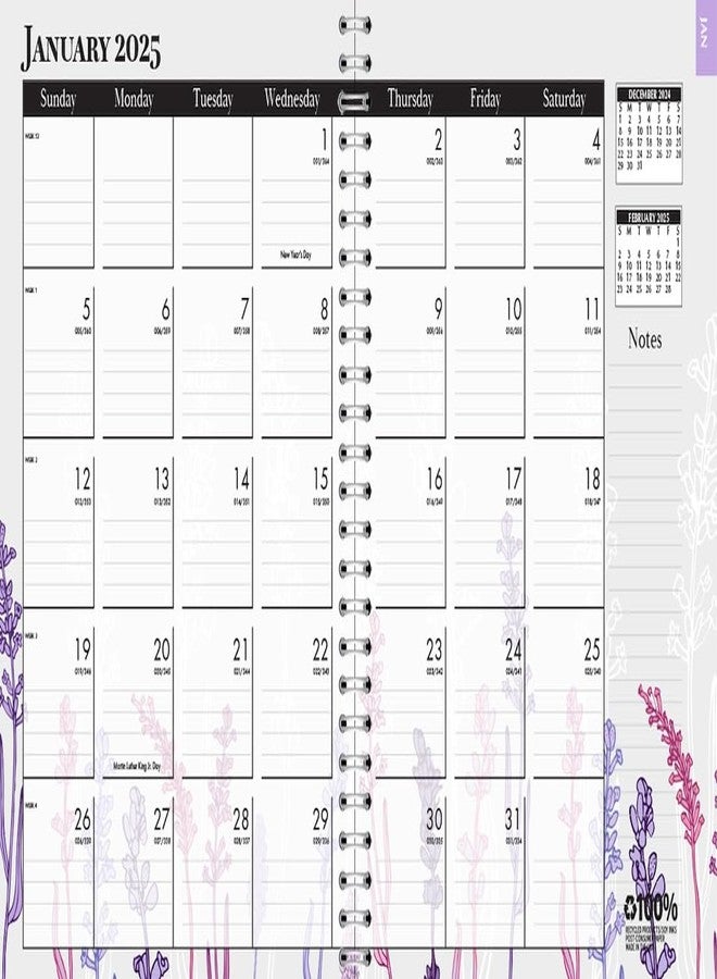 House of Doolittle 2025 Monthly Calendar Planner, Wildflower, 7 x 9 Inches, January - December (HOD295674-25) - Image 1