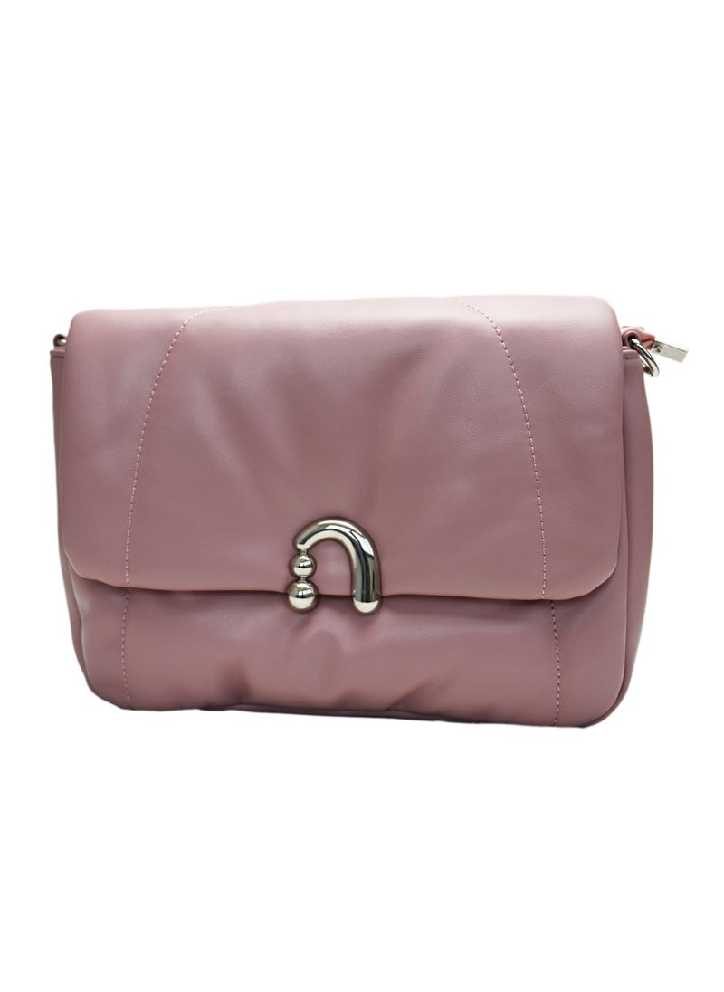 Generic Pink Shoulder Bag For Women,  Detachable Ladies Purses For Women, Cross Body Bags For Gifting, Pink Women Hand Purse  - Image 1