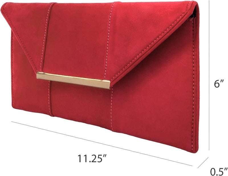 JNB Faux Microsuede Envelope Clutch - Image 3