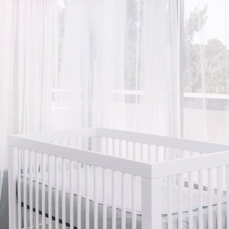 QuickZip Easy Change Crib Sheet with Wraparound Total Security Base, Gray Dot - Image 5