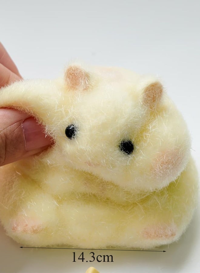 الحجم الكبير اليدوي Taba Squishy الهامستر مع الجبن ، لطيف الناعم الهامستر Squishy ضغط الألعاب ، مثالية للتخفيف من الإجهاد ، 2025 هدايا فريدة للبالغين (الهامستر الأصفر) - Image 4