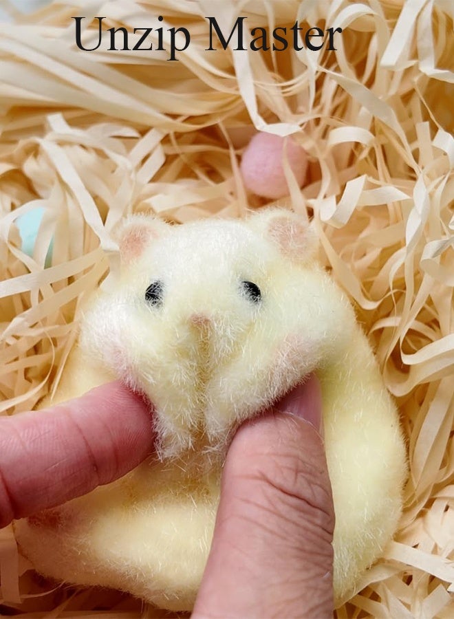 الحجم الكبير اليدوي Taba Squishy الهامستر مع الجبن ، لطيف الناعم الهامستر Squishy ضغط الألعاب ، مثالية للتخفيف من الإجهاد ، 2025 هدايا فريدة للبالغين (الهامستر الأصفر) - Image 3