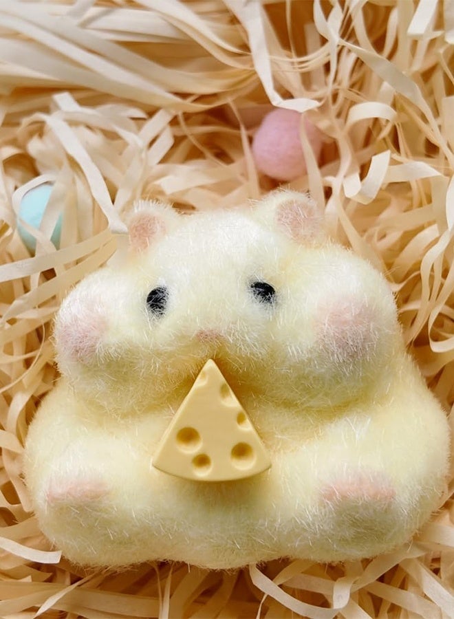 الحجم الكبير اليدوي Taba Squishy الهامستر مع الجبن ، لطيف الناعم الهامستر Squishy ضغط الألعاب ، مثالية للتخفيف من الإجهاد ، 2025 هدايا فريدة للبالغين (الهامستر الأصفر) - Image 5