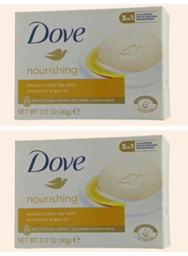 Dove Nourishing Beauty Bar Soap Moroccan Argan Oil 2 Pcs 2*90 g