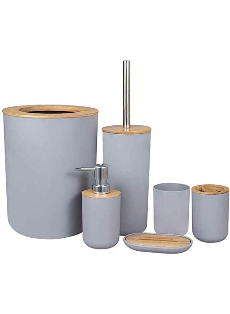 Complete multi-piece bathroom set with a practical design for everyday use – perfect bathroom organization and a modern touch for the home (grey) - Image 2