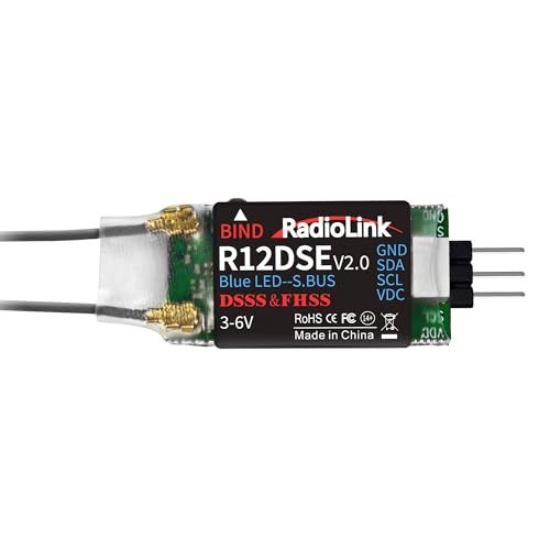Radiolink R12DSE 24Ghz 12 Channels Micro RC Receiver SBUSPPM Voltage Telemetry Long Range Control for FPV Racing Drone Quadcopter Helicopter - Image 1