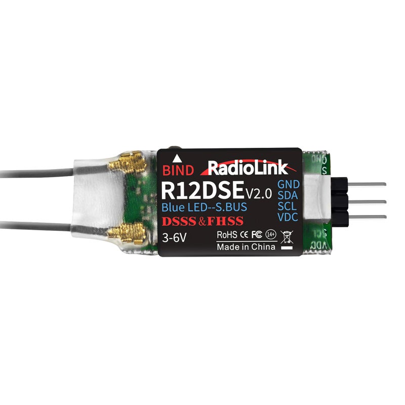 Radiolink R12DSE 24Ghz 12 Channels Micro RC Receiver SBUSPPM Voltage Telemetry Long Range Control for FPV Racing Drone Quadcopter Helicopter - Image 3