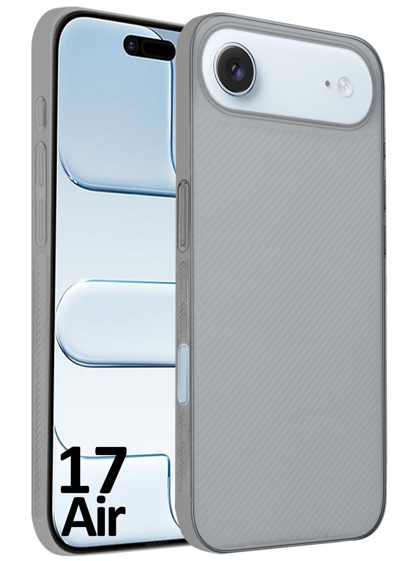 2 Packs Case Cover for iPhone 17 Air - Sturdy Durable Ultra-Thin Case - Air Skin Line Design Transparent Back Cover - Drop Protection Cover with 3D Screen Protector - Black - Image 3