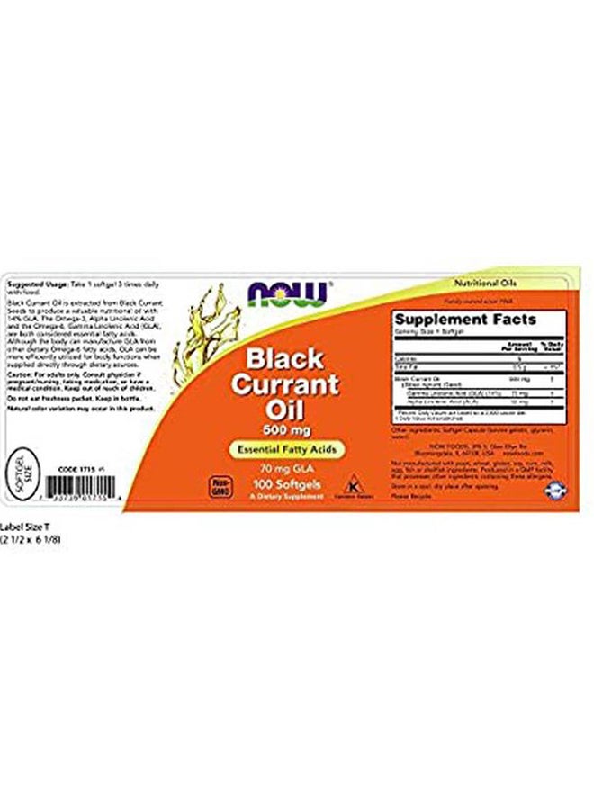 Now Foods Black Currant Oil 500 mg - 100 Softgels - Image 3