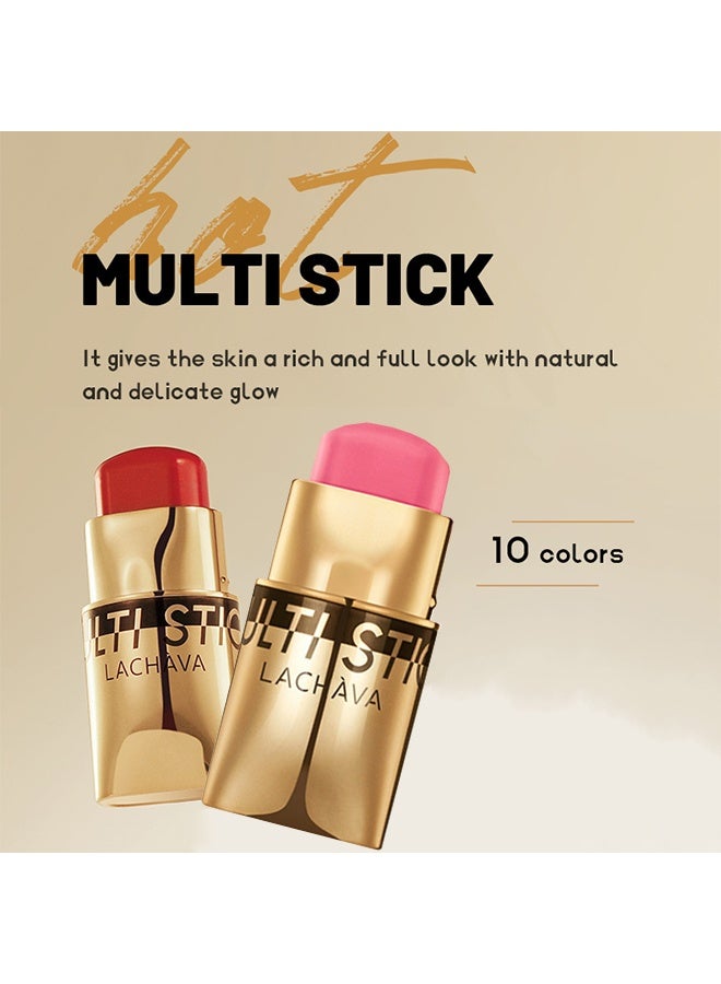 لاتشافا أحمر الخدود متعدد العيون لظلال العيون وأحمر الشفاه أحمر الشفاه وكريم أحمر الخدود للوجه 3 في 1 مرطب غير لزج مرطب ناعم للوجه أحمر الشفاه أحمر الخدود #06 - Image 4