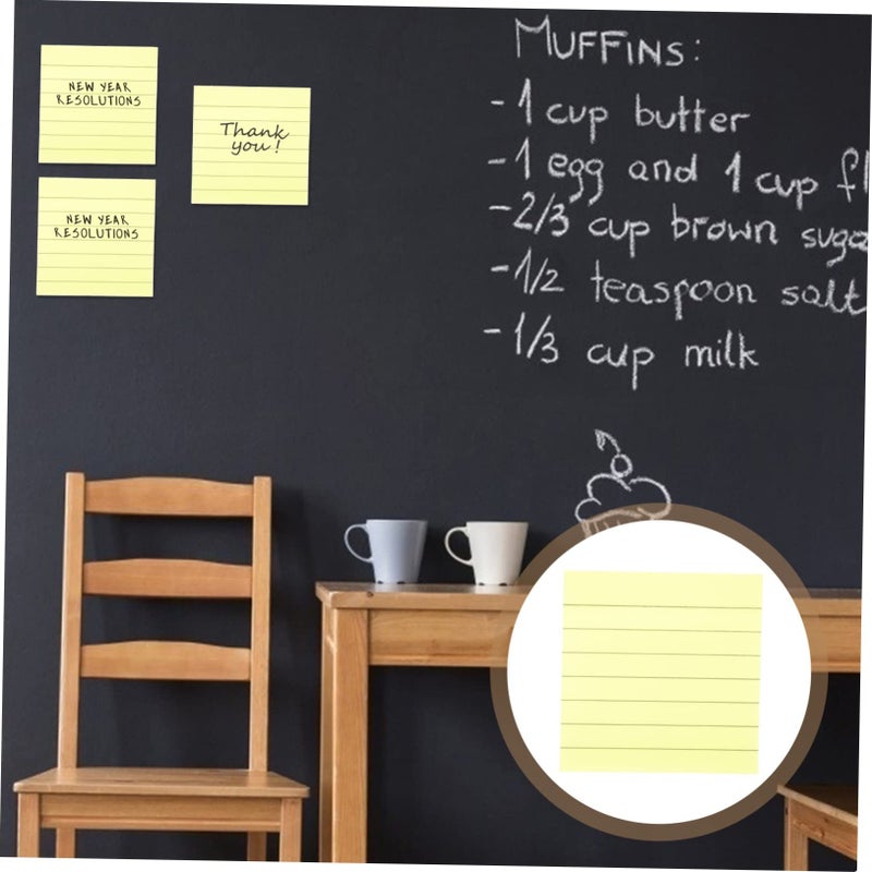 Lined Bright Self Stick Memo Notes Yellow 800 Sheets for To Do Lists and Messages - Image 5