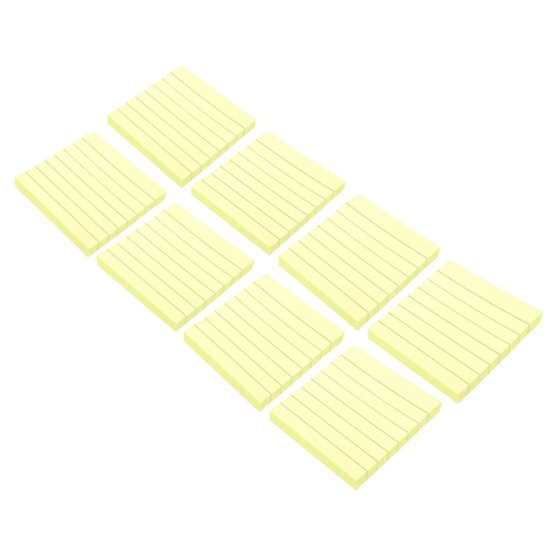 Lined Bright Self Stick Memo Notes Yellow 800 Sheets for To Do Lists and Messages - Image 2