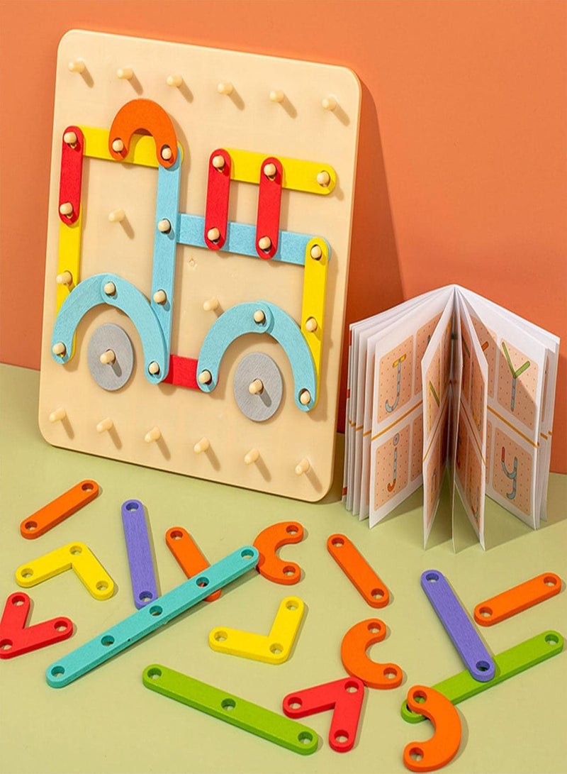 GGOOT Letter and Number Construction Activity Set | Kids Alphabet and Geometry Stacking Blocks Toys - Preschool Toys for Improving Children’s Interest in Learning, Perfect for Girls and Boys  - Image 3